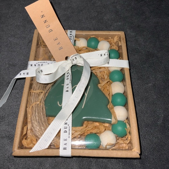 Rae Dunn JOY home beads with ceramic tree ornament charm garland - Picture 2 of 7